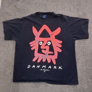 Vintage Bo Bendixen graphic t-shirt DANMARK size XL  rare art tee